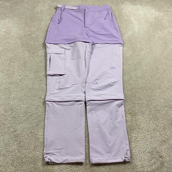 The North Face Pants - The North Face Bridgeway Pants Womens 0 Purple Convertible Zip Off Hiking